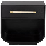 Tarrant Nightstand, Black-Furniture - Bedroom-High Fashion Home