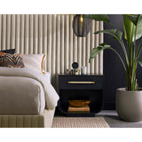 Tarrant Nightstand, Black-Furniture - Bedroom-High Fashion Home