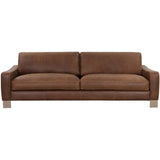 Rafael Leather Sofa, Aged Cognac-Furniture - Sofas-High Fashion Home