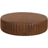 Divano Leather Ottoman, Aged Cognac-High Fashion Home