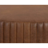 Divano Leather Ottoman, Aged Cognac-High Fashion Home