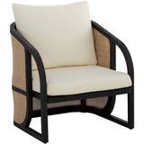 Palermo Chair, Stinson Cream/Charcoal-Furniture - Chairs-High Fashion Home