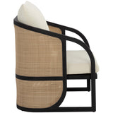 Palermo Chair, Stinson Cream/Charcoal-Furniture - Chairs-High Fashion Home