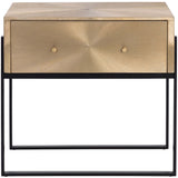 Modena Large Nightstand, Antique Gold-Furniture - Bedroom-High Fashion Home