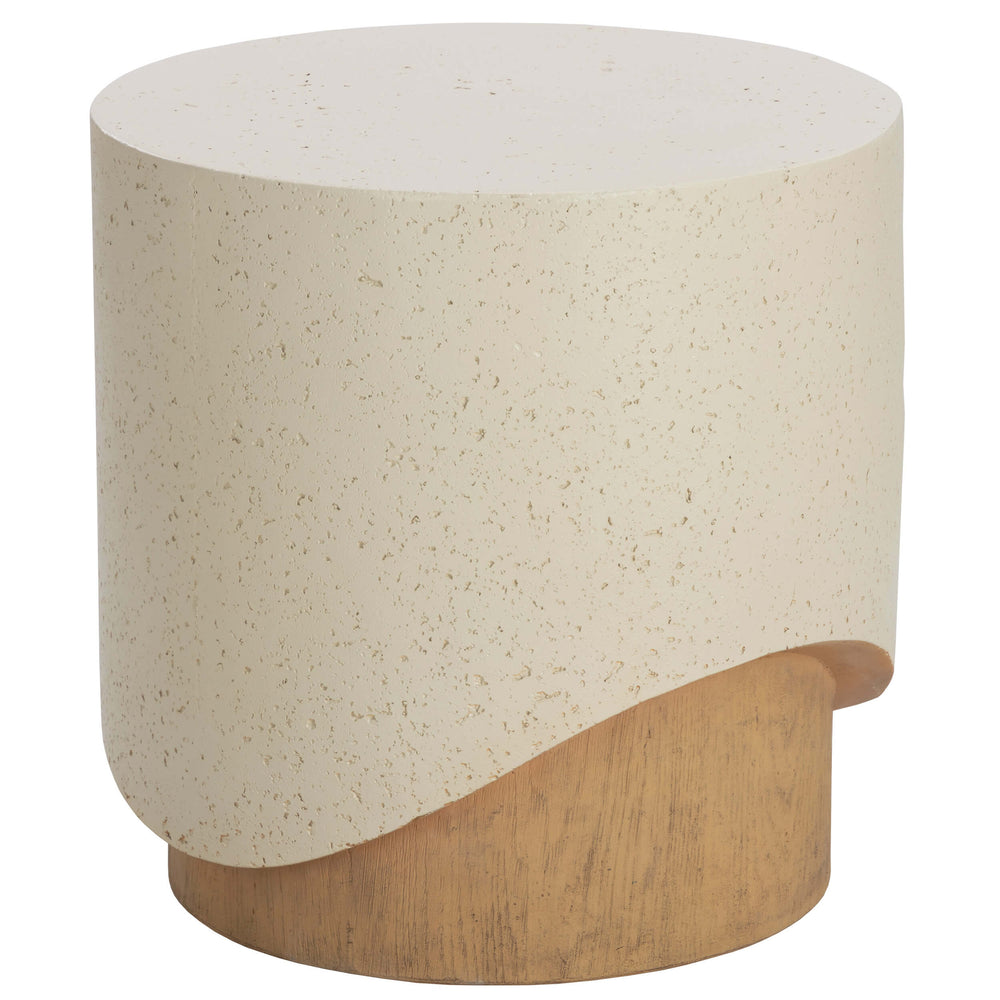 Patras End Table, Cream-Furniture - Accent Tables-High Fashion Home