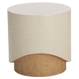 Patras End Table, Cream-Furniture - Accent Tables-High Fashion Home