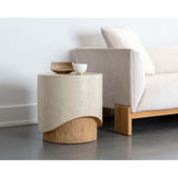 Patras End Table, Cream-Furniture - Accent Tables-High Fashion Home