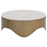 Guinevere Coffee Table, Antique Brass