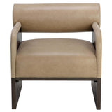 Coburn Leather Chair, Sahara Sand-Furniture - Chairs-High Fashion Home