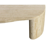 Abina Coffee Table, Travertine-Furniture - Accent Tables-High Fashion Home