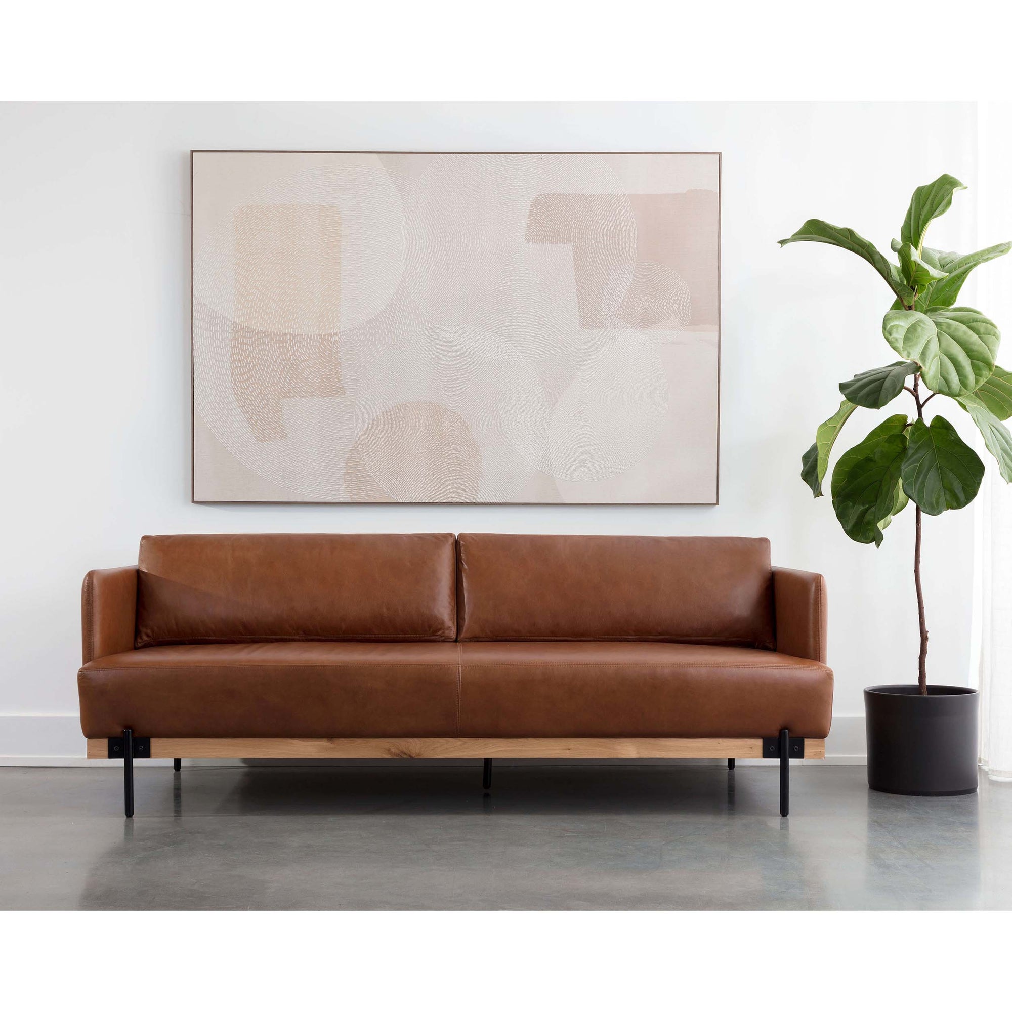 Tobacco 2024 leather sectional