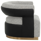 Olida Swivel Chair, Helios Check Black/Napa Black