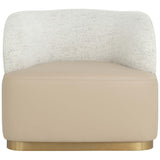 Brinda Swivel Chair, Napa Beige/Hailey Moon