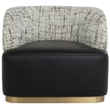 Brinda Swivel Chair, Bravo Black/Halton Birch