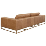 Ira Leather Sofa, Camel-Furniture - Sofas-High Fashion Home