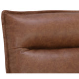 Colson Leather Swivel Chair, Cognac-Furniture - Chairs-High Fashion Home