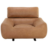 Paget Leather Glider Chair, Camel-Furniture - Chairs-High Fashion Home