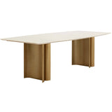 Astara Dining Table, Antique Brass-Furniture - Dining-High Fashion Home