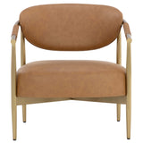 Heloise Chair, Milliken Cognac-Furniture - Chairs-High Fashion Home