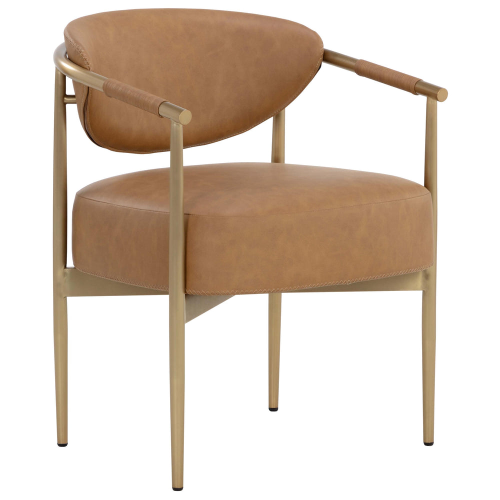 Heloise Arm Chair, Milliken Cognac, Set of 2