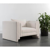 Kira Chair, Heather Ivory Tweed-Furniture - Chairs-High Fashion Home