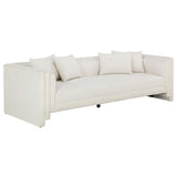 Kira Sofa, Heather Ivory Tweed-Furniture - Sofas-High Fashion Home