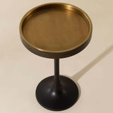 Tekoa End Table, Antique Brass