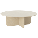 Bonita Round Coffee Table, Cream