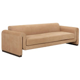 Romer Leather Sofa, Nubuck Tan-Furniture - Sofas-High Fashion Home