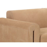 Romer Leather Sofa, Nubuck Tan-Furniture - Sofas-High Fashion Home