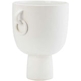 Ceramic Vase w/Handles, White-Accessories-High Fashion Home