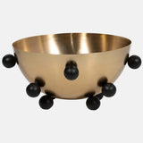 Metal Bubble Bowl, Gold-Accessories-High Fashion Home