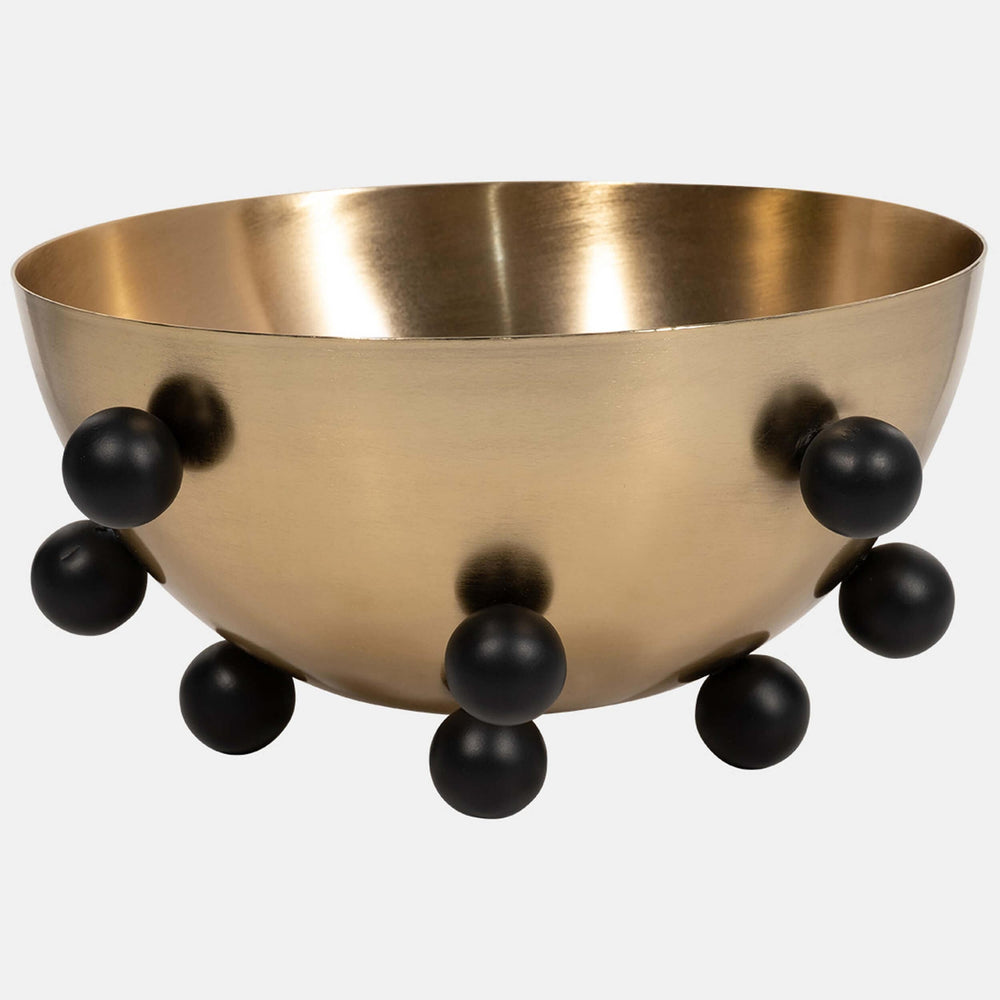 Metal Bubble Bowl, Gold-Accessories-High Fashion Home