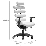 Unico Office Chair, White-Furniture - Office-High Fashion Home