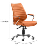 Enterprise Low Back Office Chair, Orange-Furniture - Office-High Fashion Home