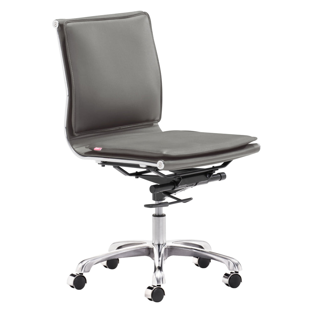 Lider Plus Armless Office Chair, Gray-Furniture - Office-High Fashion Home