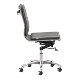 Lider Plus Armless Office Chair, Gray-Furniture - Office-High Fashion Home