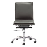 Lider Plus Armless Office Chair, Gray-Furniture - Office-High Fashion Home