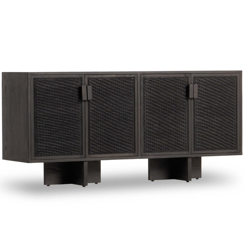 Levon Sideboard, Black Pine-Furniture - Storage-High Fashion Home