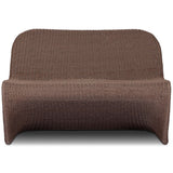 Portia Outdoor Dining Bench, Tanned Weave