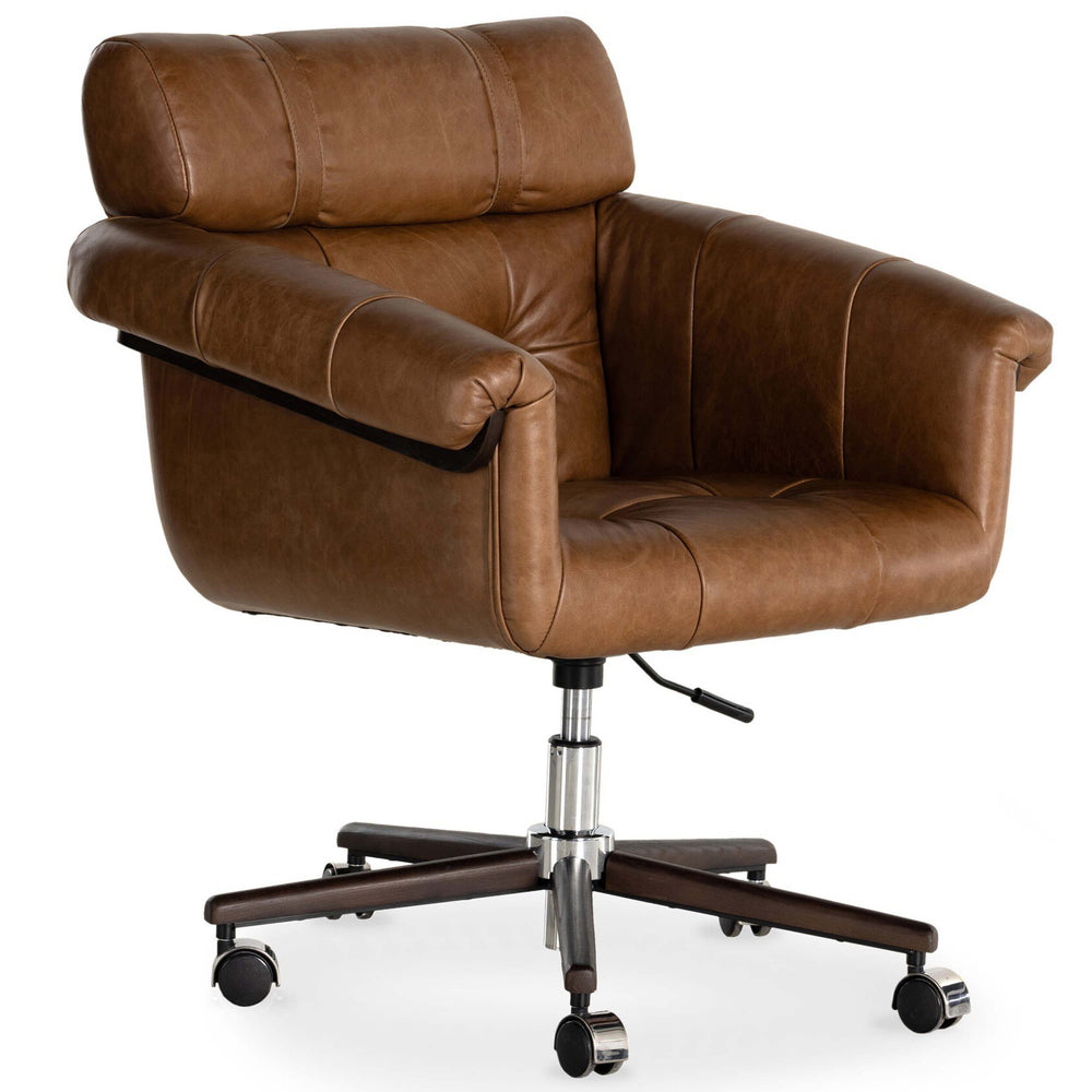 Arnold Leather Desk Chair, Sonoma Chestnut