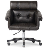 Arnold Leather Desk Chair, Sonoma Black