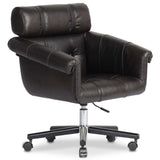 Arnold Leather Desk Chair, Sonoma Black