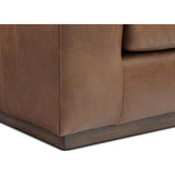 Alec Leather Sofa, Dulane Mahogany-Furniture - Sofas-High Fashion Home