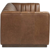 Alec Leather Sofa, Dulane Mahogany-Furniture - Sofas-High Fashion Home