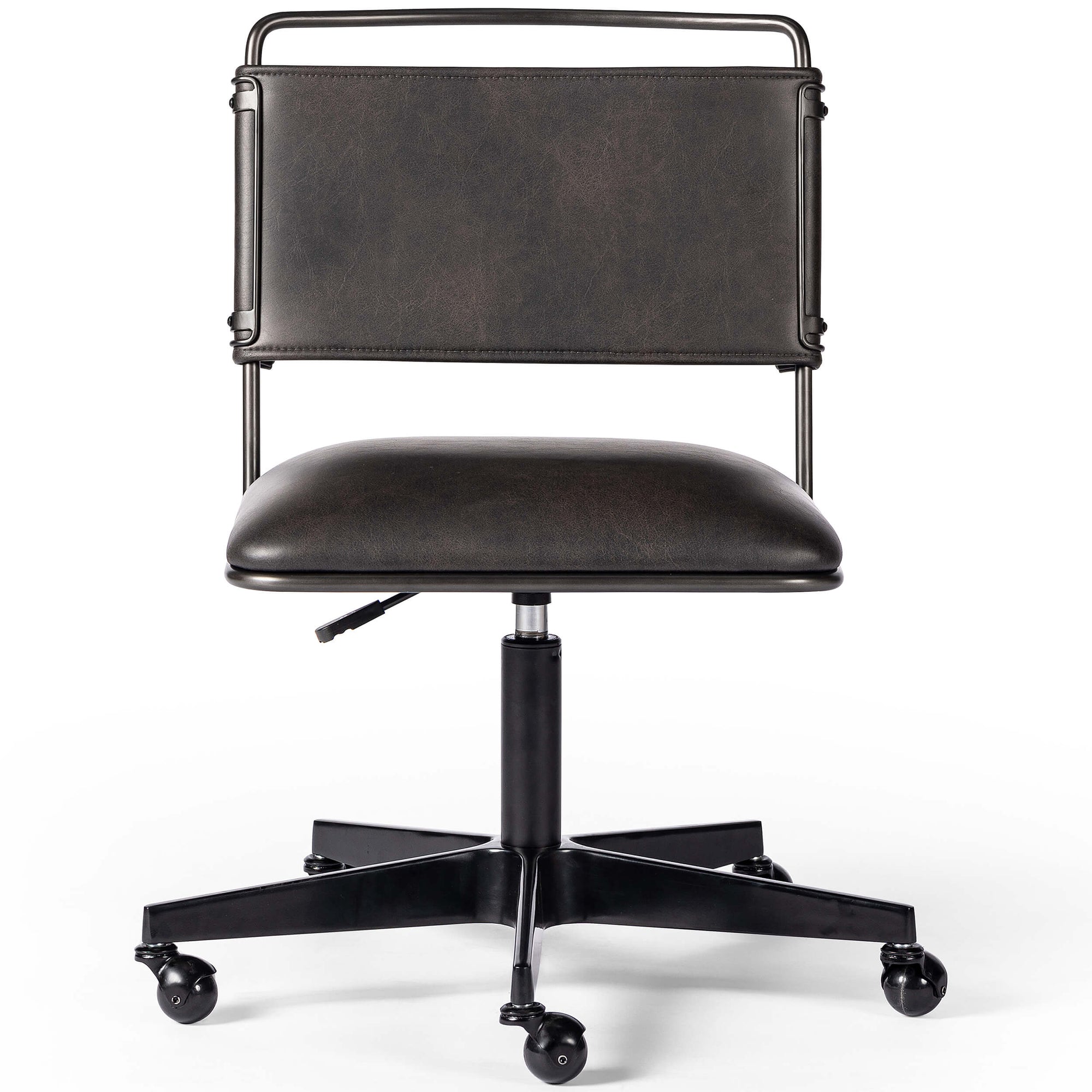 Cb2 leather office chair hot sale