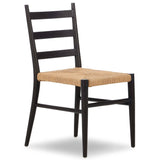 Ladder Back Outdoor Dining Chair, Aged Ebony, Set of 2-Furniture - Dining-High Fashion Home