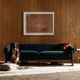 Cairo Sofa, Modern Velvet Smoke-Furniture - Sofas-High Fashion Home