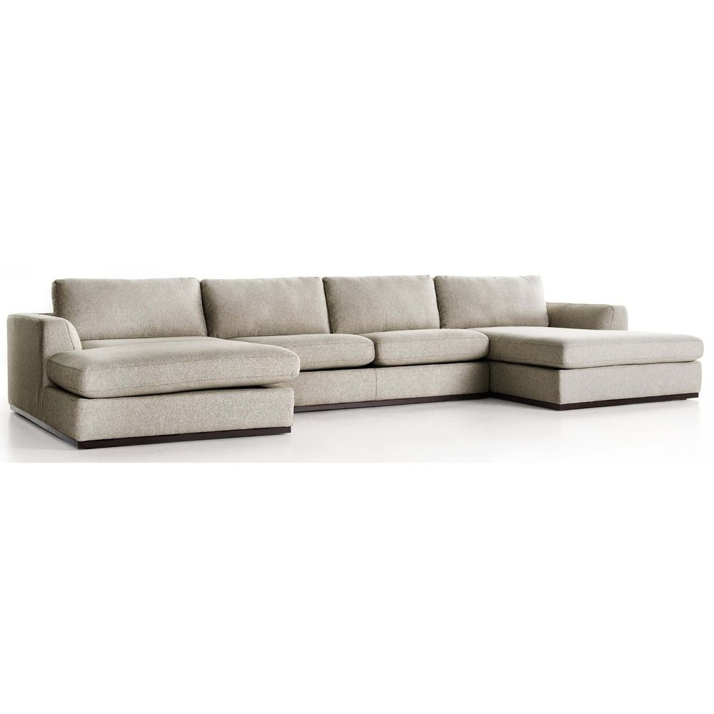 Colt 3 Piece U Sectional, Canton Dove