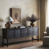 Bari Sideboard, Smoked Black by Amber Lewis x Four Hands